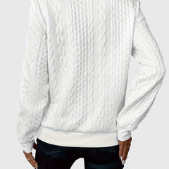Women's Cable Knit Sweater | Cozy Quarter-Zip Pullover | Flattering Structured Fit 7