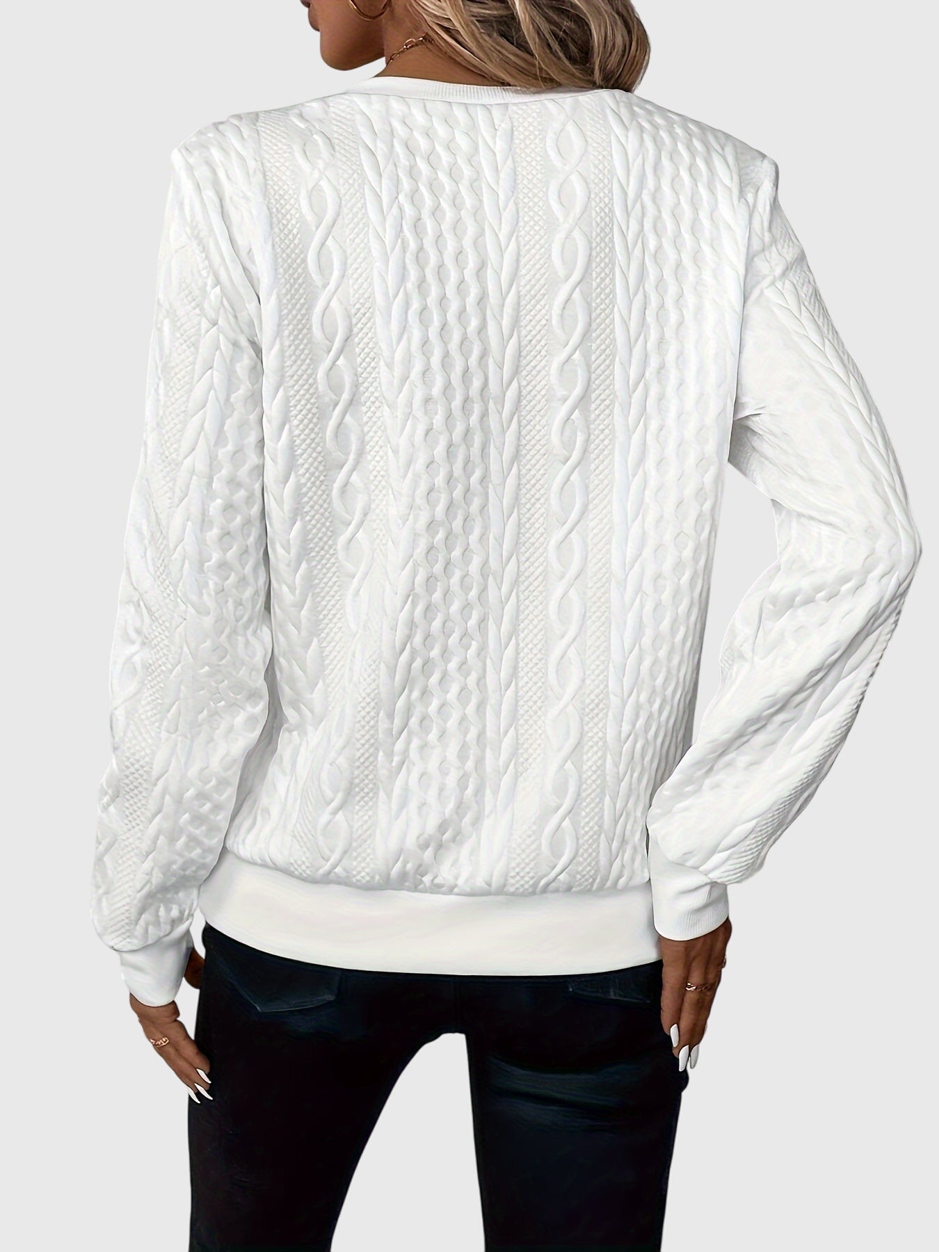 Women's Cable Knit Sweater | Cozy Quarter-Zip Pullover | Flattering Structured Fit 7