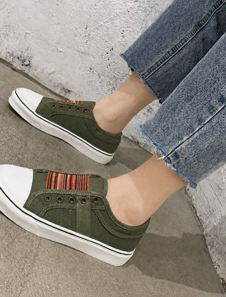 Women's Casual Canvas Slip-On Sneakers | Stylish Comfortable Summer Shoes 0