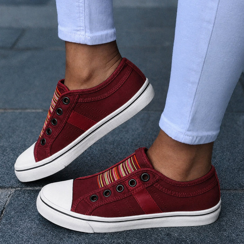 Women's Casual Canvas Slip-On Sneakers | Stylish Comfortable Summer Shoes 1