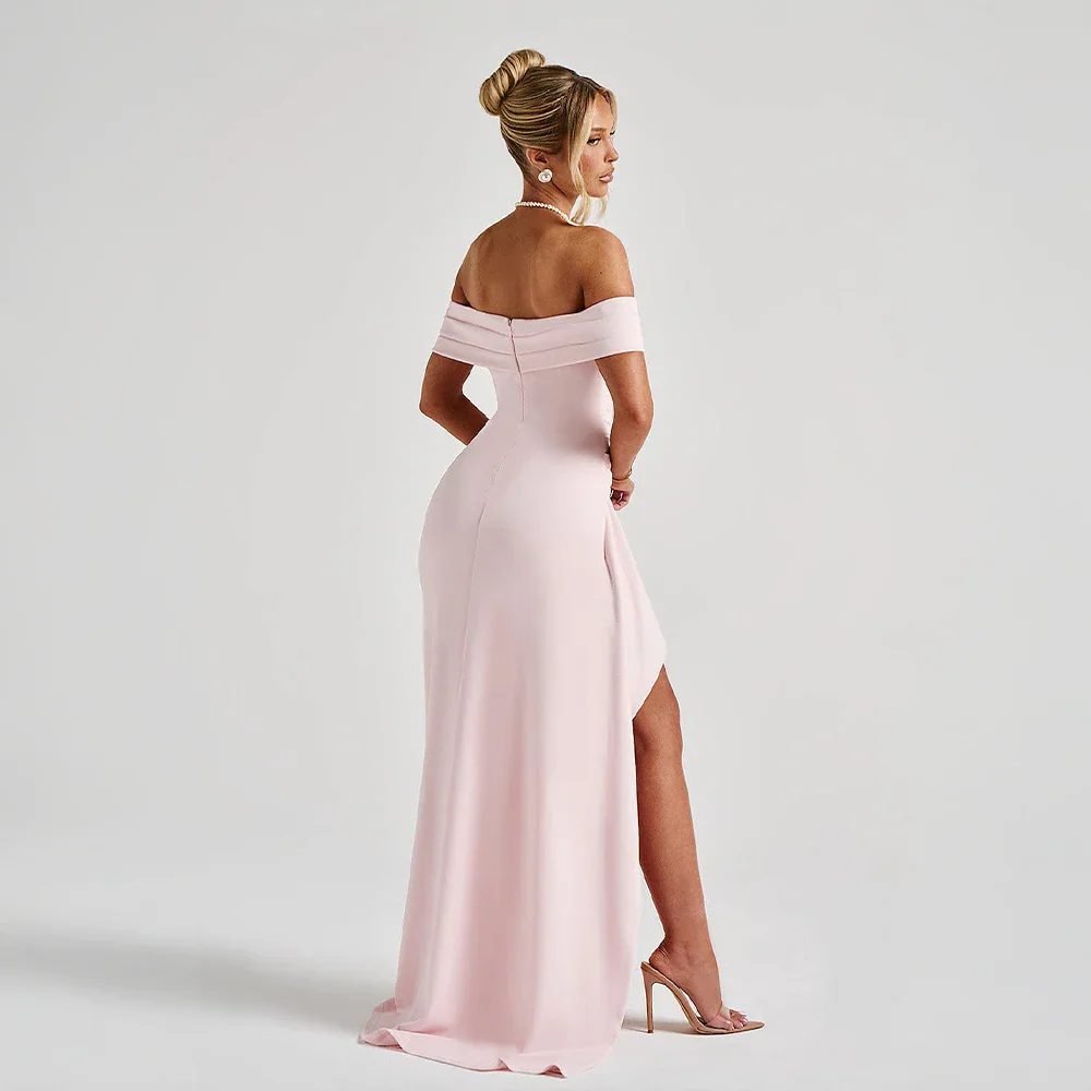 Women's Chic Off-Shoulder Maxi Dress | Elegant Slit Evening Gown 1