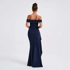 Women's Chic Off-Shoulder Maxi Dress | Elegant Slit Evening Gown 4