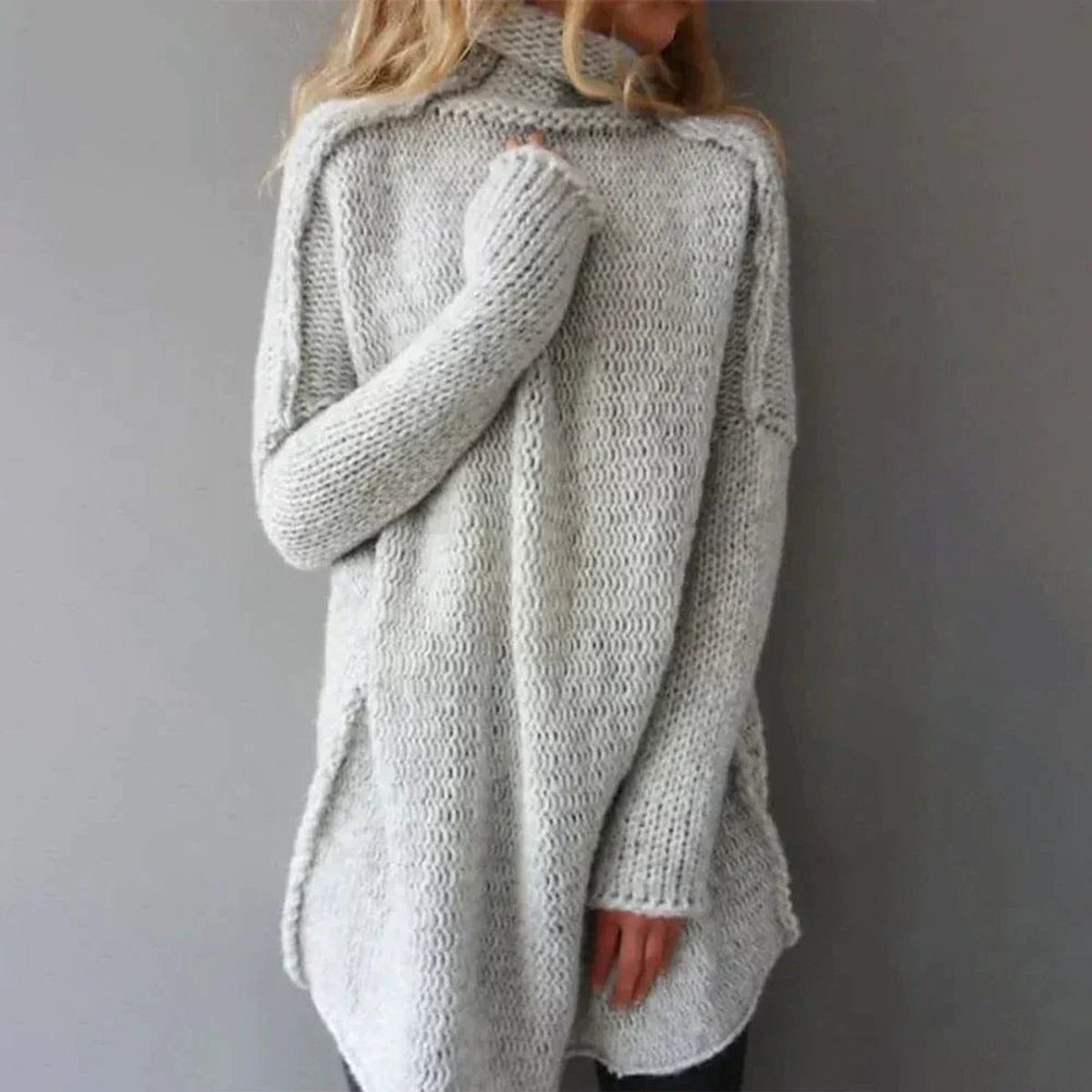Women's Chunky Knit Turtleneck Sweater | Cozy Oversized Winter Jumper 0