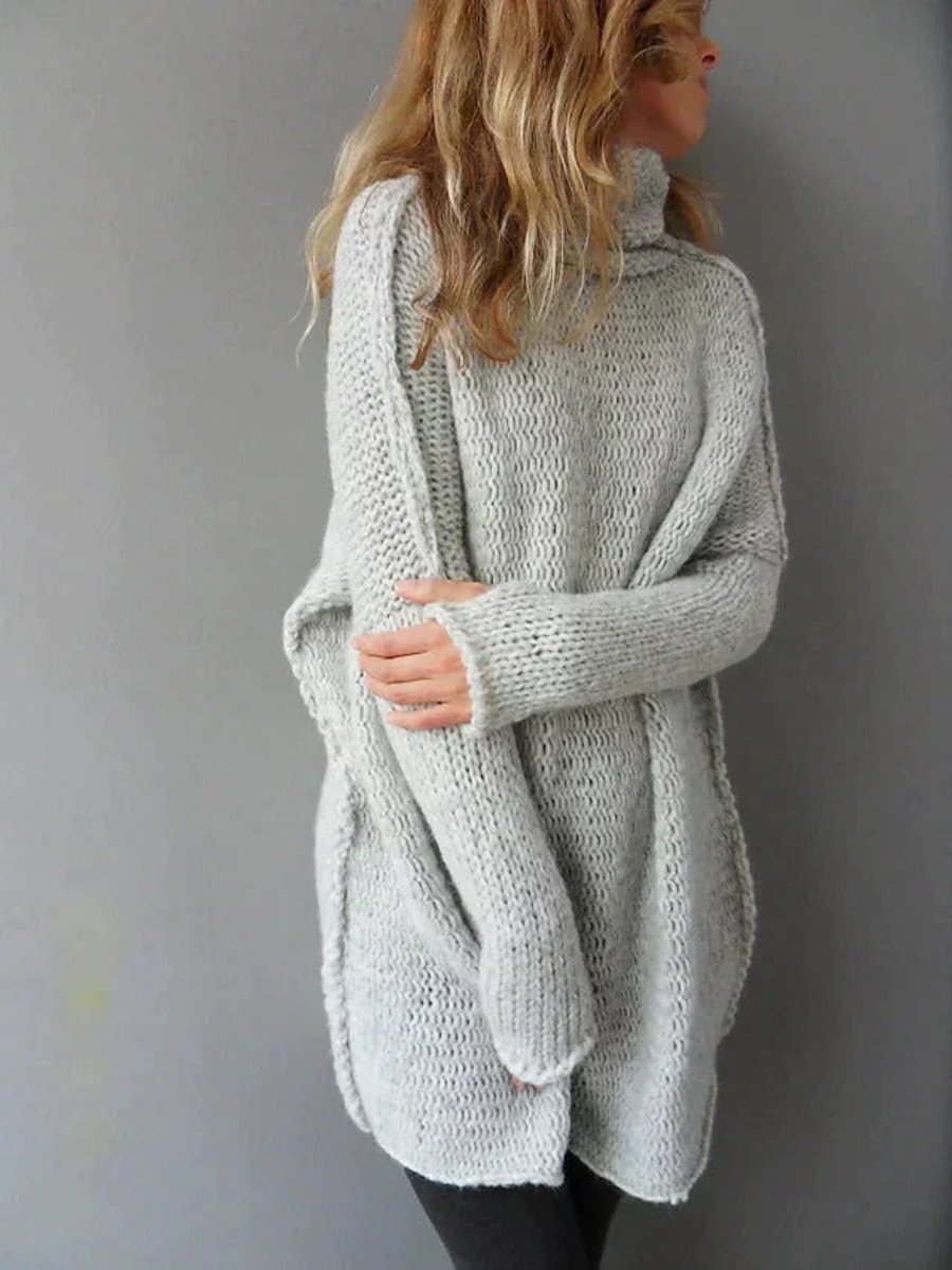 Women's Chunky Knit Turtleneck Sweater | Cozy Oversized Winter Jumper 1