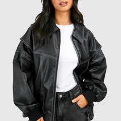 Women's Classic Bomber Jacket | Chic Cozy Outerwear for All Seasons 0
