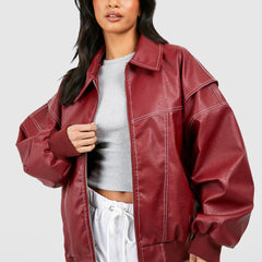 Women's Classic Bomber Jacket | Chic Cozy Outerwear for All Seasons 1