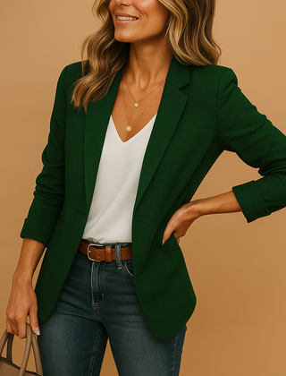 Women's Classic Tailored Blazer | Elegant Black Blazer for Women with Long Sleeves 4