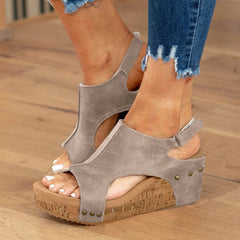 Women's Comfortable Orthopedic Peep Toe Sandals | Stylish Supportive Wedge Shoes 0