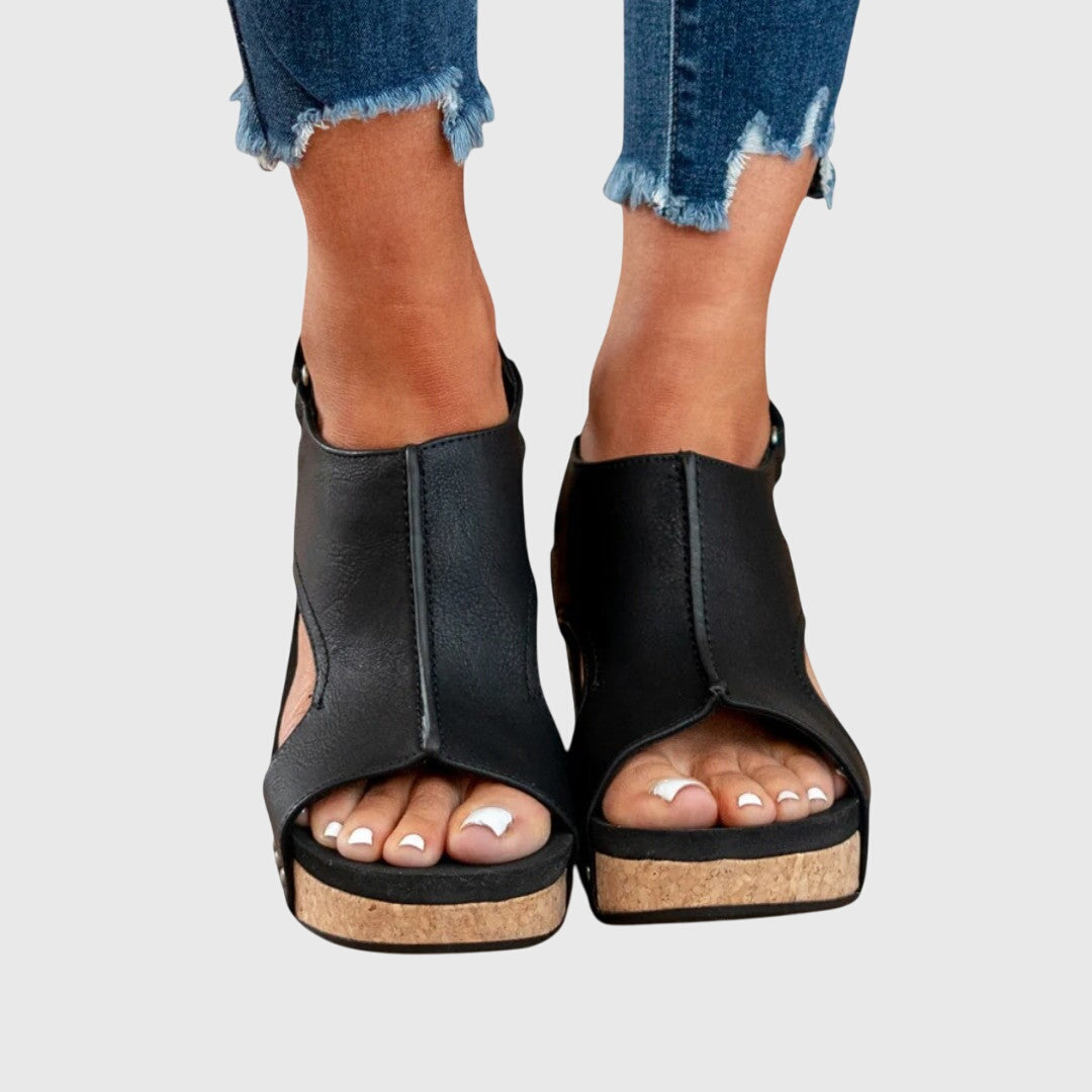 Women's Comfortable Orthopedic Peep Toe Sandals | Stylish Supportive Wedge Shoes 3