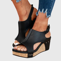 Women's Comfortable Orthopedic Peep Toe Sandals | Stylish Supportive Wedge Shoes 4
