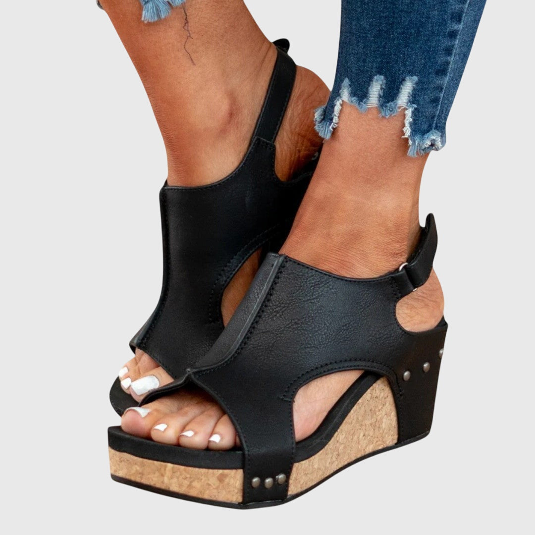 Women's Comfortable Orthopedic Peep Toe Sandals | Stylish Supportive Wedge Shoes 4
