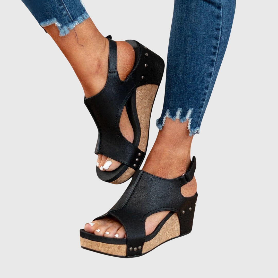 Women's Comfortable Orthopedic Peep Toe Sandals | Stylish Supportive Wedge Shoes 5
