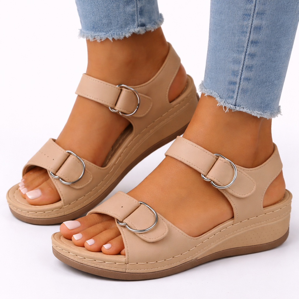 Women's Comfortable Orthopedic Walking Sandals | Supportive Wedge Heel Summer Footwear 0