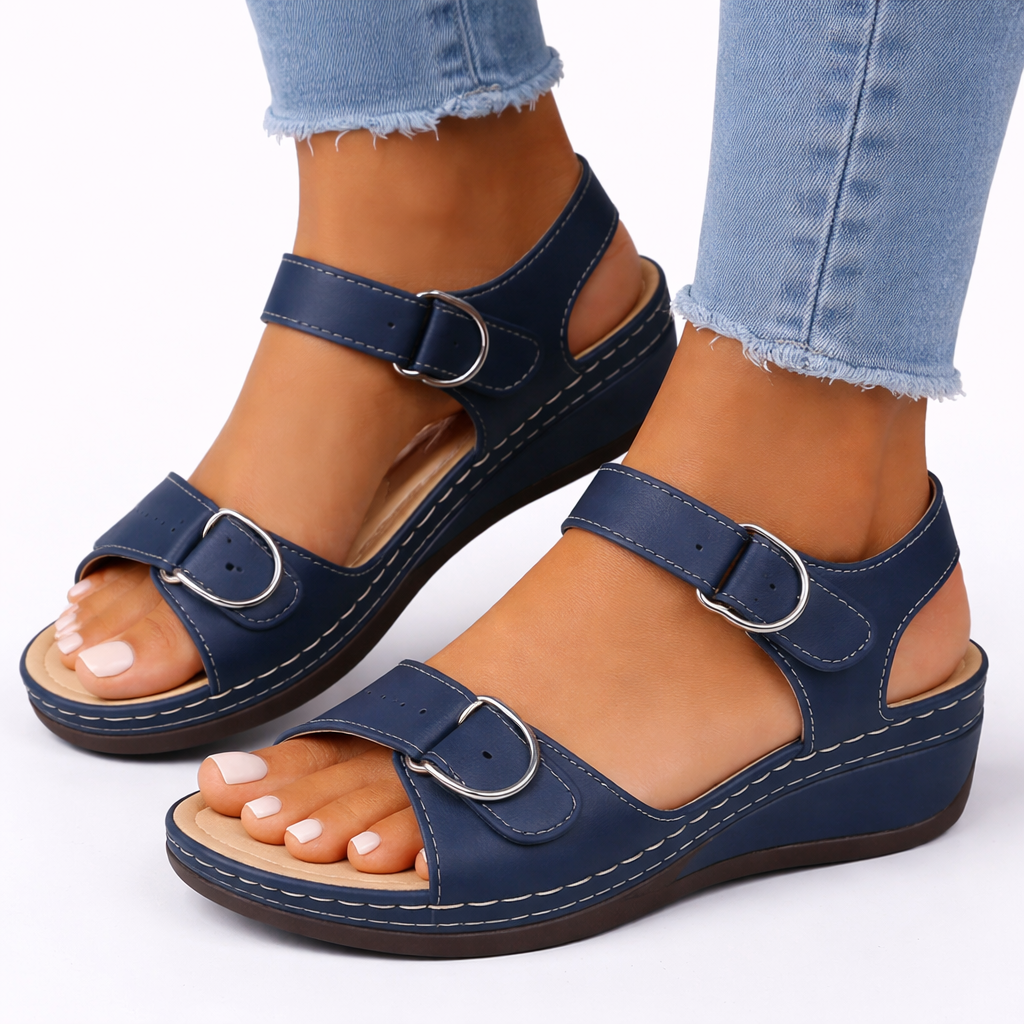 Women's Comfortable Orthopedic Walking Sandals | Supportive Wedge Heel Summer Footwear 1