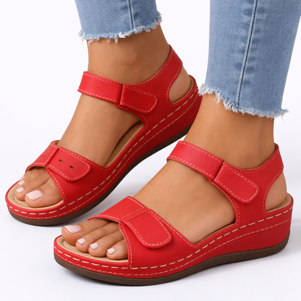 Women's Comfortable Orthopedic Walking Sandals | Supportive Wedge Heel Summer Footwear 4
