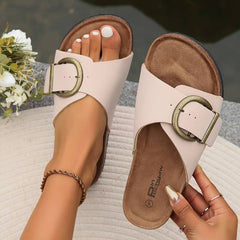Women's Cork Slippers | Stylish Open Toe Summer Footwear | Comfortable Adjustable Design 3