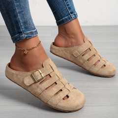 Women's Cozy Fabric Slip-On Mules | Elegant Casual Summer Sandals 1