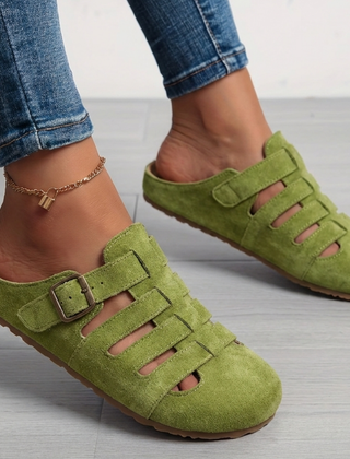 Women's Cozy Fabric Slip-On Mules | Elegant Casual Summer Sandals 3