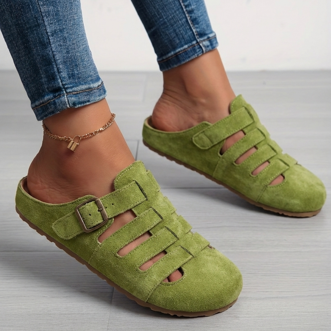 Women's Cozy Fabric Slip-On Mules | Elegant Casual Summer Sandals 3