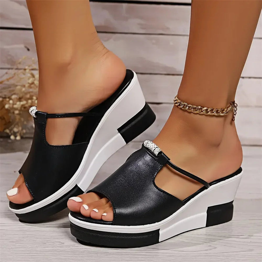 Women's Cushioned Wedge Sandals | Elegant Orthopedic Wedge Heels for Summer 0