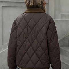 Women's Diamond-Quilted Puffer Jacket | Cozy Elegant Winter Outerwear 1