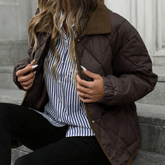 Women's Diamond-Quilted Puffer Jacket | Cozy Elegant Winter Outerwear 2