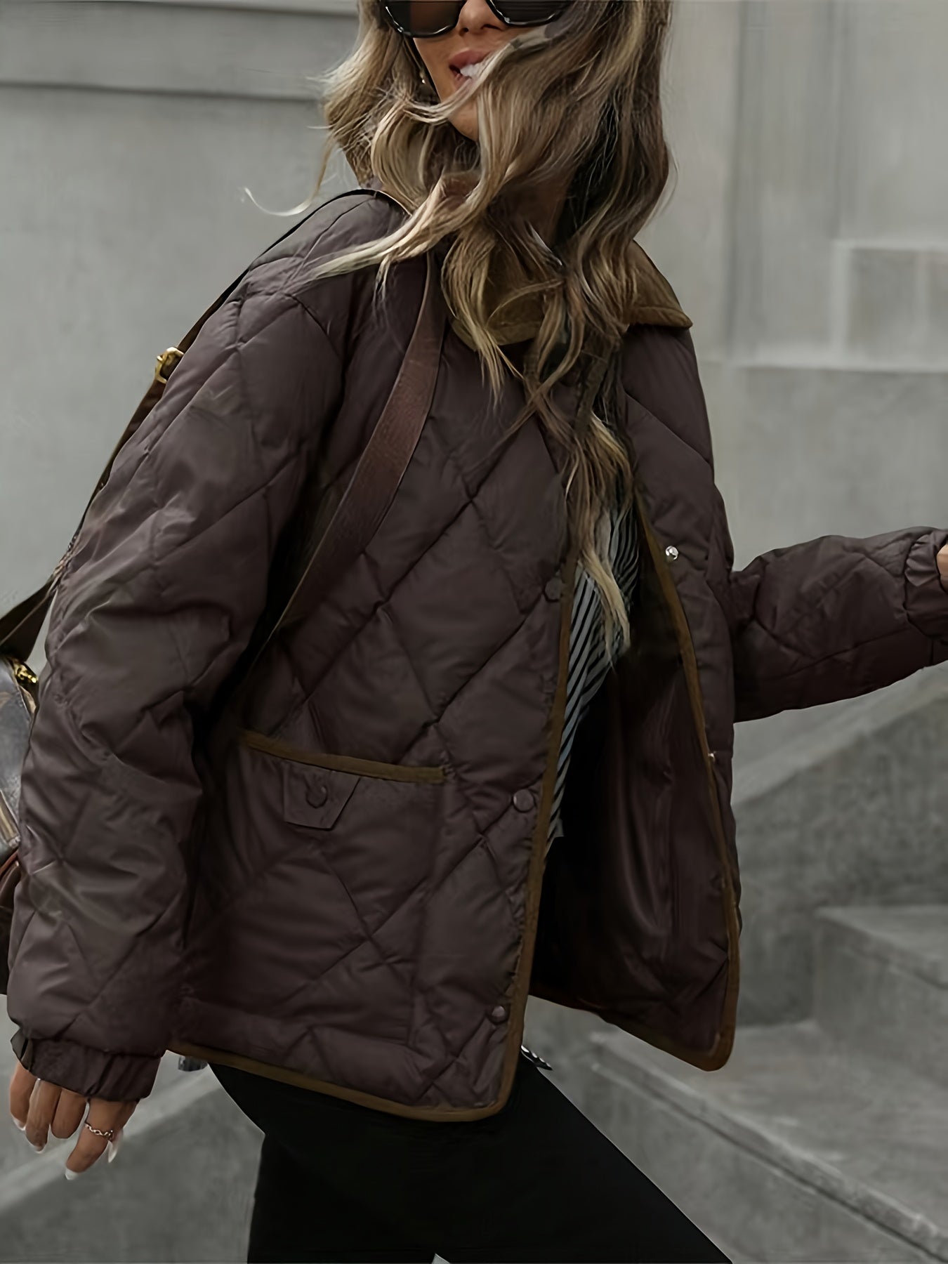 Women's Diamond-Quilted Puffer Jacket | Cozy Elegant Winter Outerwear 3