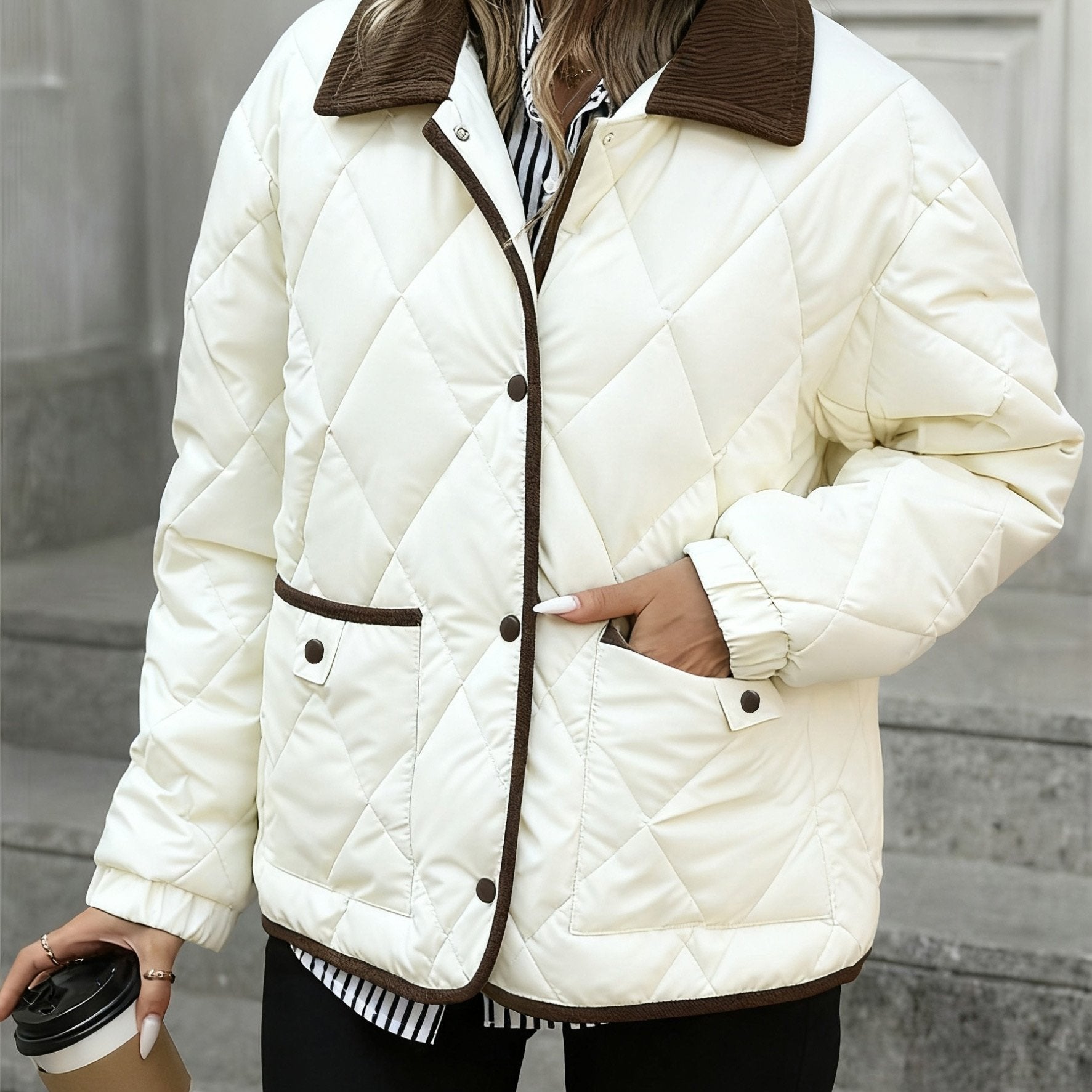 Women's Diamond-Quilted Puffer Jacket | Cozy Elegant Winter Outerwear 5