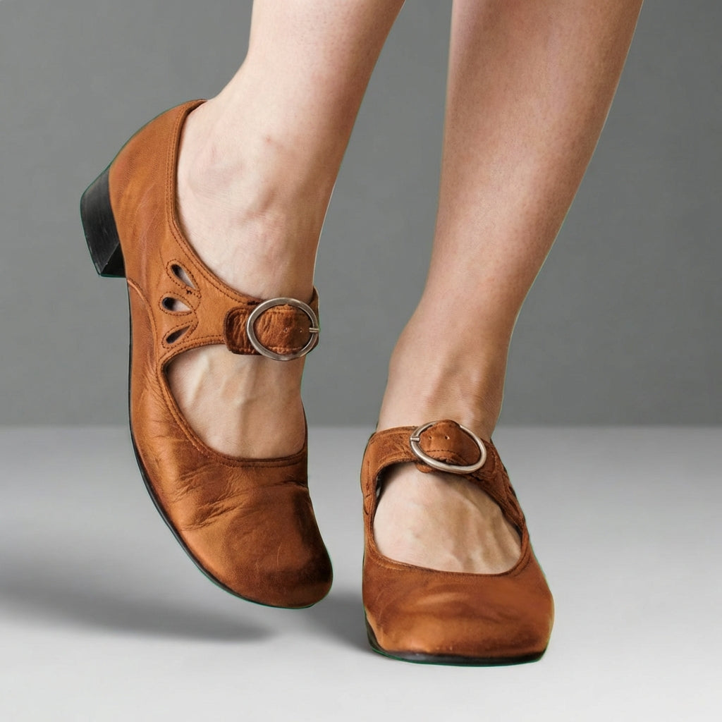 Women's Eco Leather Mary Jane Shoes | Elegant Adjustable Strap Dress Shoes 2