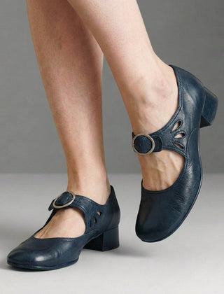 Women's Eco Leather Mary Jane Shoes | Elegant Adjustable Strap Dress Shoes 3