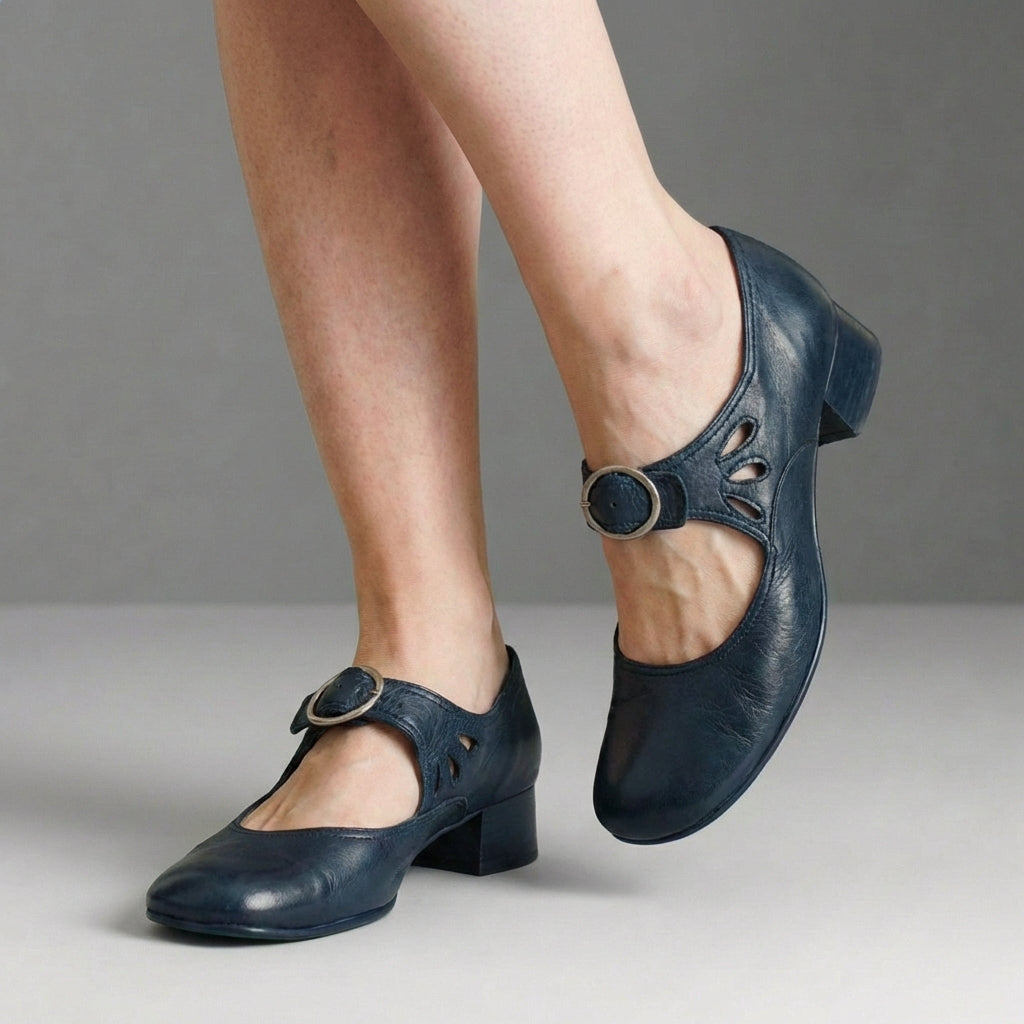 Women's Eco Leather Mary Jane Shoes | Elegant Adjustable Strap Dress Shoes 3