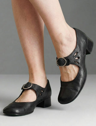 Women's Eco Leather Mary Jane Shoes | Elegant Adjustable Strap Dress Shoes 4