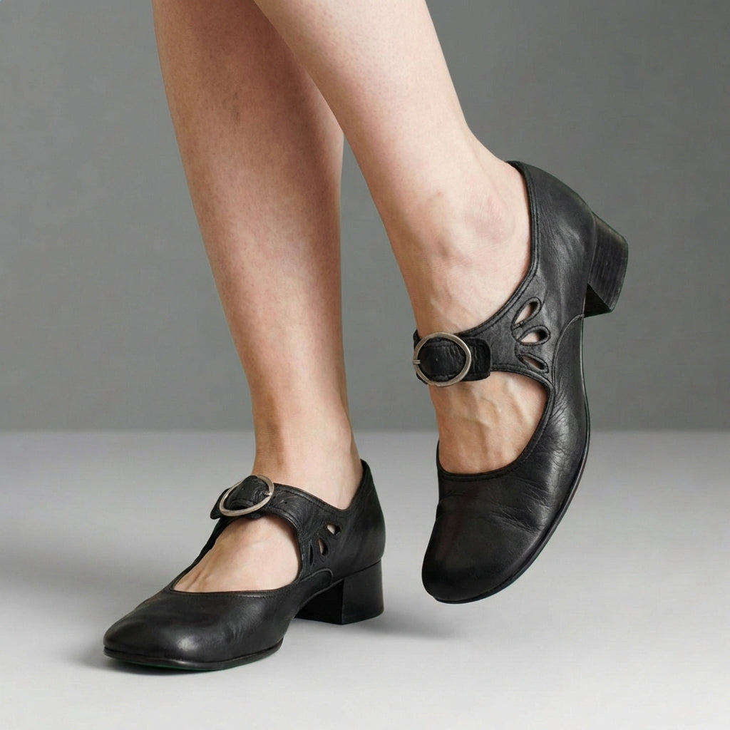 Women's Eco Leather Mary Jane Shoes | Elegant Adjustable Strap Dress Shoes 4