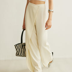 Women's Elegant Asymmetrical Wrap Wide Leg Pants | Chic High-Waist Trousers 4