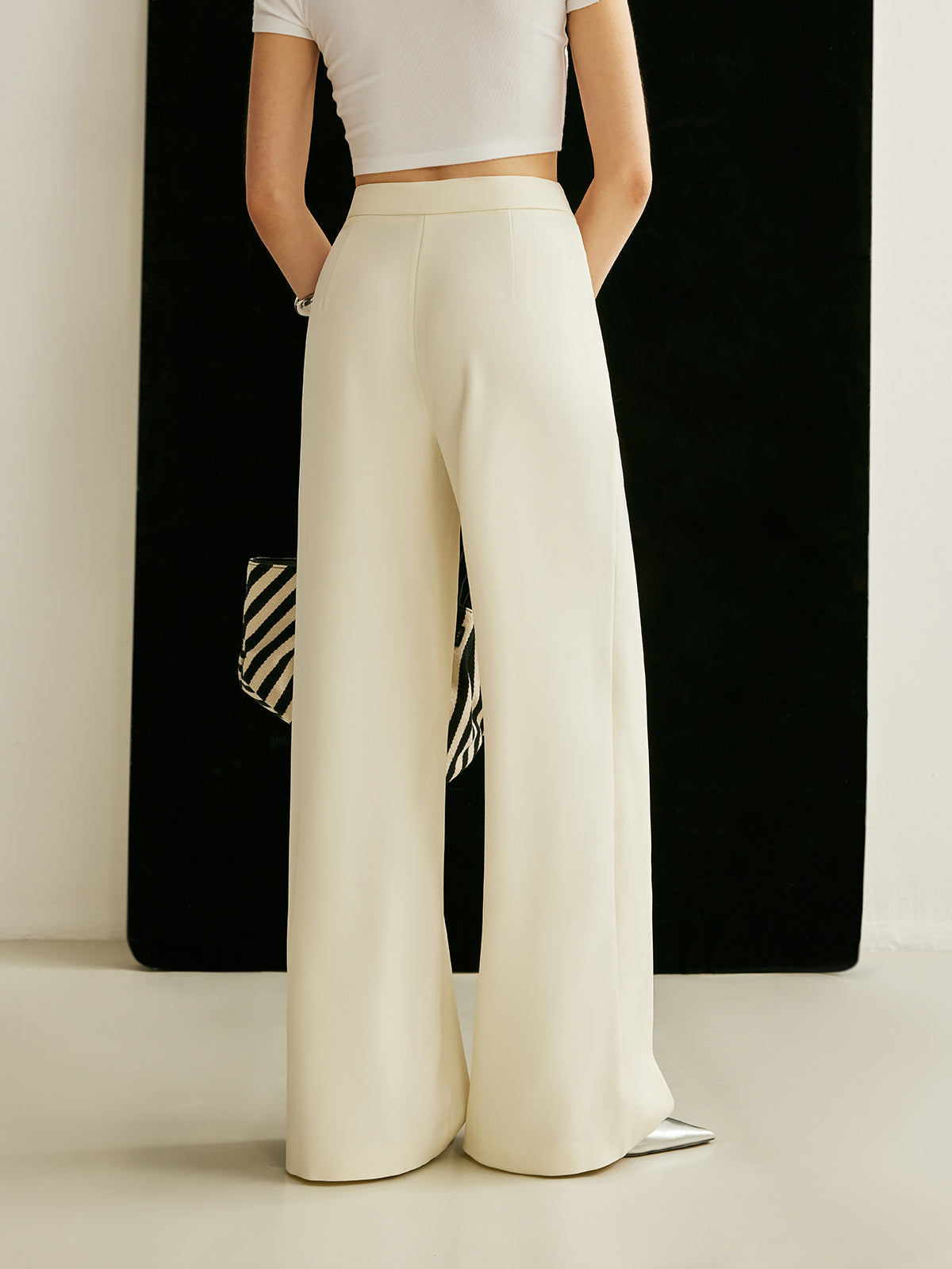 Women's Elegant Asymmetrical Wrap Wide Leg Pants | Chic High-Waist Trousers 7