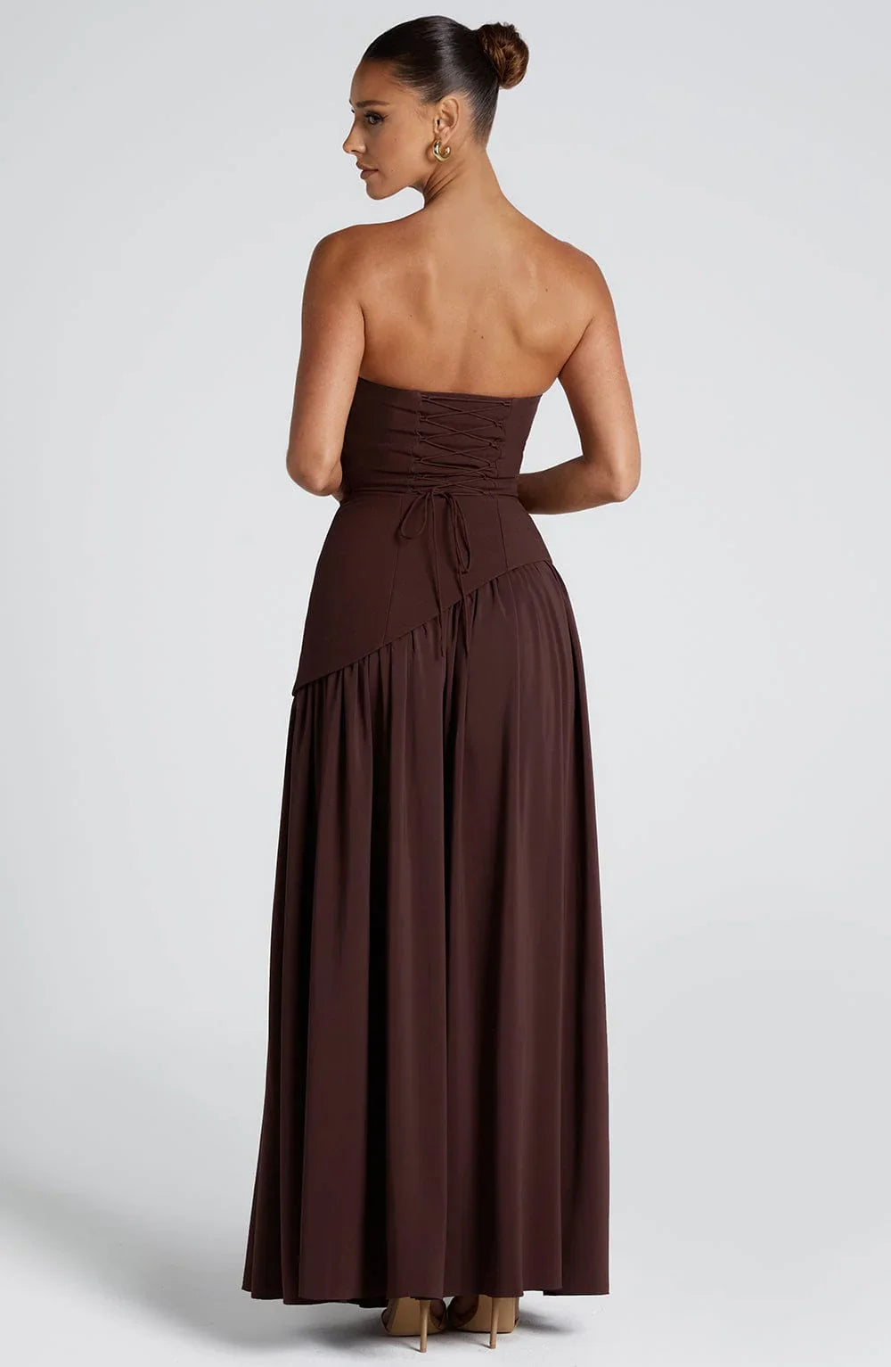 Women's Elegant Corset Strapless Evening Gown | Chic High Slit Formal Dress 3