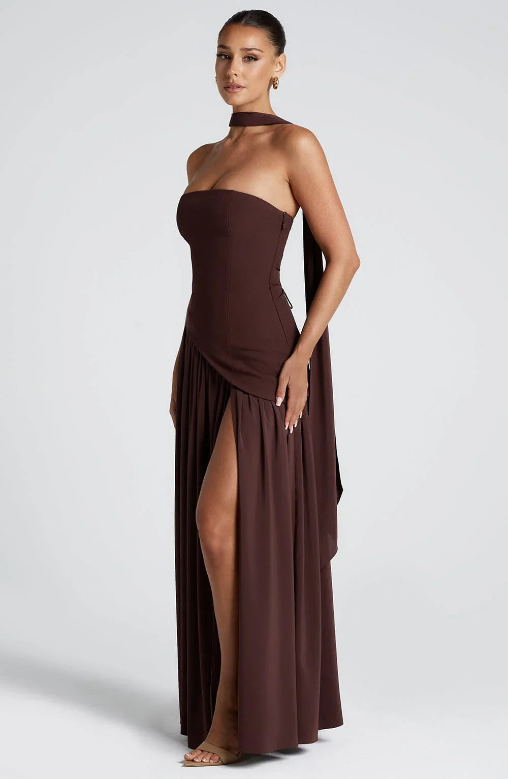 Women's Elegant Corset Strapless Evening Gown | Chic High Slit Formal Dress 5