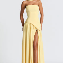 Women's Elegant Corset Strapless Evening Gown | Chic High Slit Formal Dress 8
