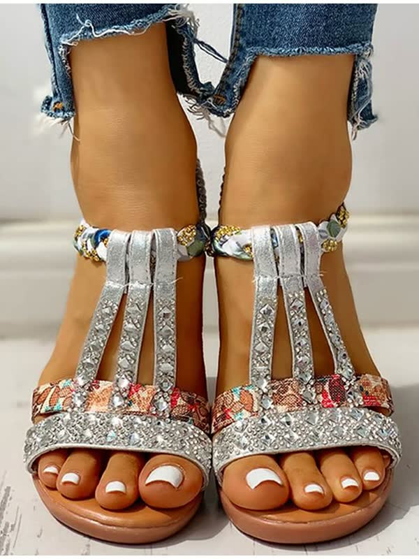 Women's Elegant Elastic Strap Wedge Sandals | Lightweight Comfortable Summer Footwear 1