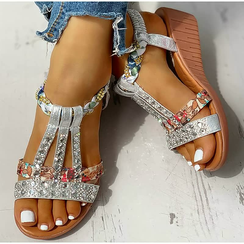 Women's Elegant Elastic Strap Wedge Sandals | Lightweight Comfortable Summer Footwear 3