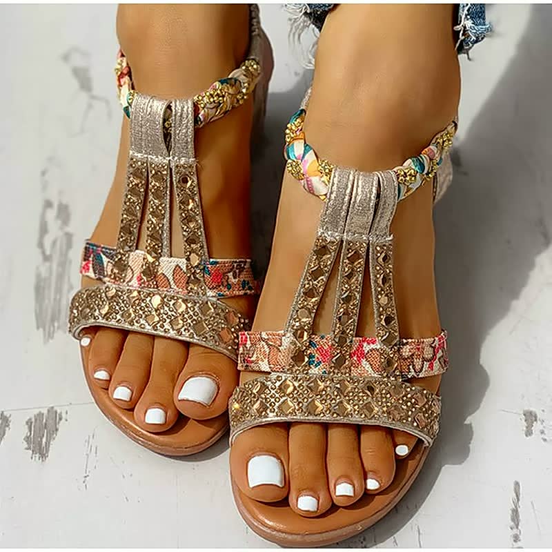 Women's Elegant Elastic Strap Wedge Sandals | Lightweight Comfortable Summer Footwear 4
