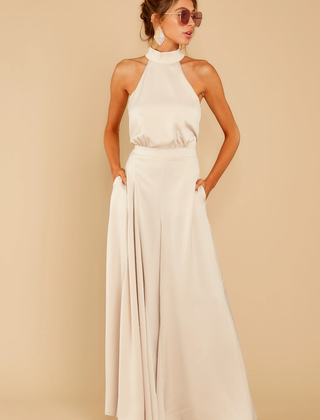 Women's Elegant Fitted Jumpsuit | Stylish Evening Wear with Tie 1