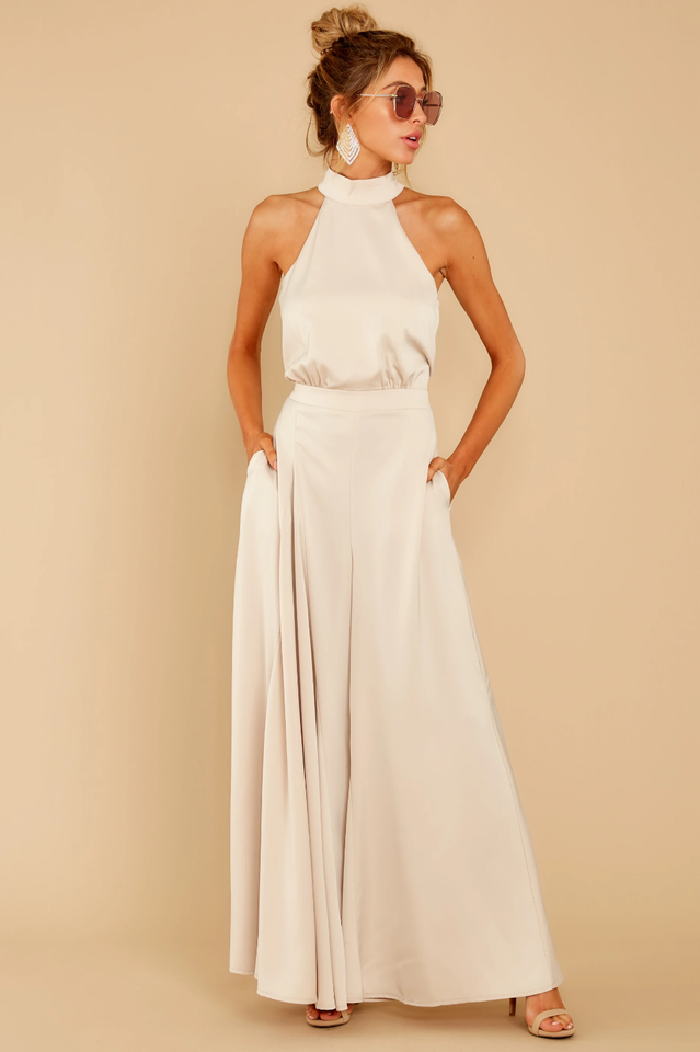 Women's Elegant Fitted Jumpsuit | Stylish Evening Wear with Tie 1