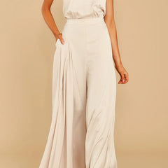 Women's Elegant Fitted Jumpsuit | Stylish Evening Wear with Tie 2