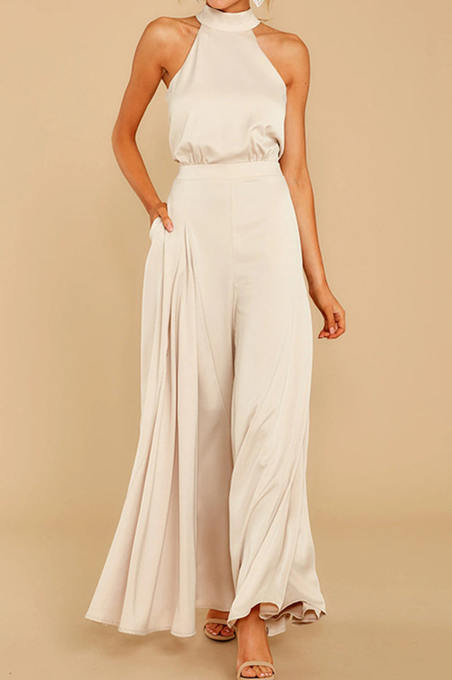 Women's Elegant Fitted Jumpsuit | Stylish Evening Wear with Tie 2