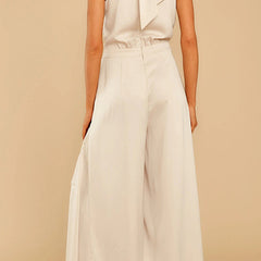 Women's Elegant Fitted Jumpsuit | Stylish Evening Wear with Tie 4