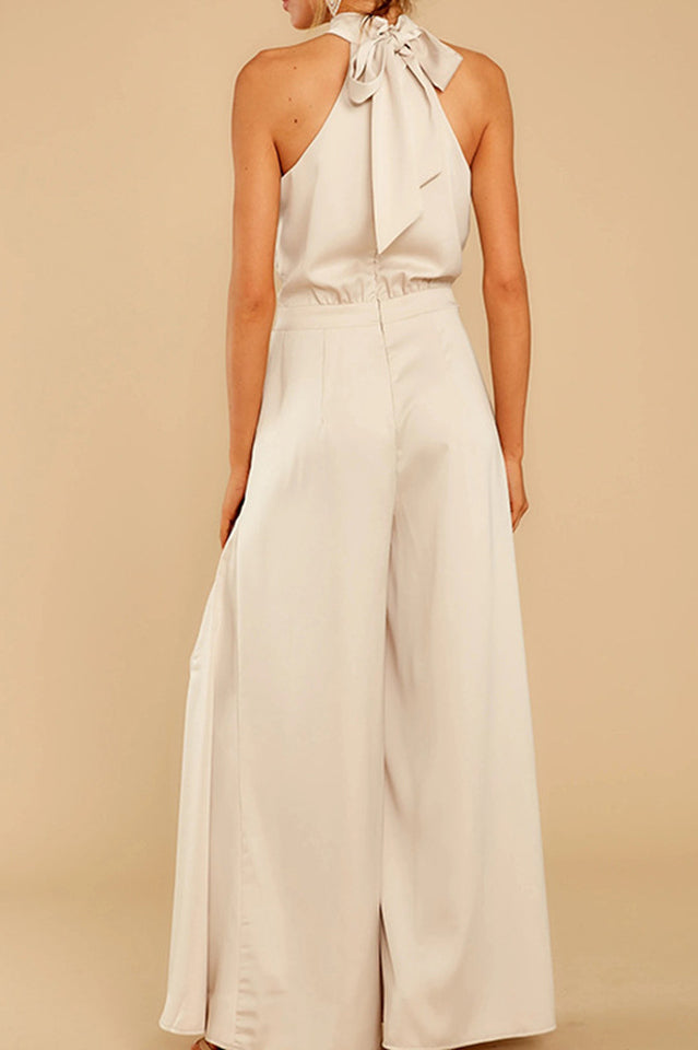 Women's Elegant Fitted Jumpsuit | Stylish Evening Wear with Tie 4