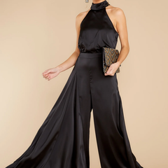 Women's Elegant Fitted Jumpsuit | Stylish Evening Wear with Tie 8