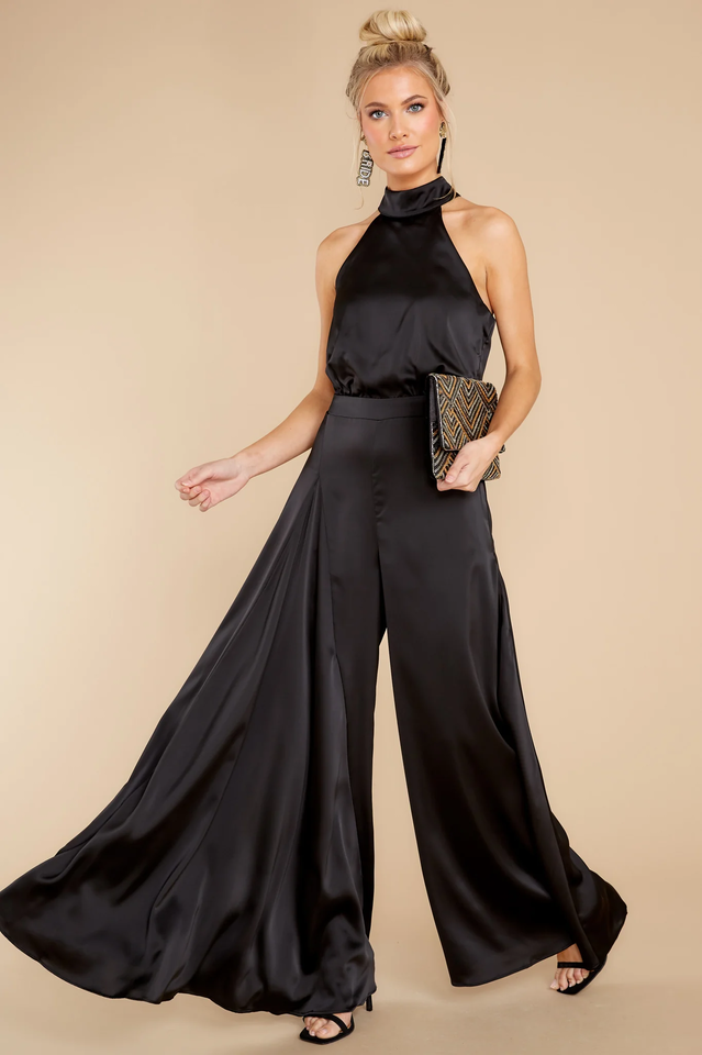 Women's Elegant Fitted Jumpsuit | Stylish Evening Wear with Tie 8