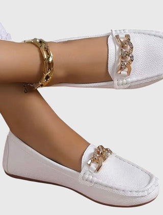 Women's Elegant Leather Loafers | Chic Orthopedic Slip-On Shoes 0